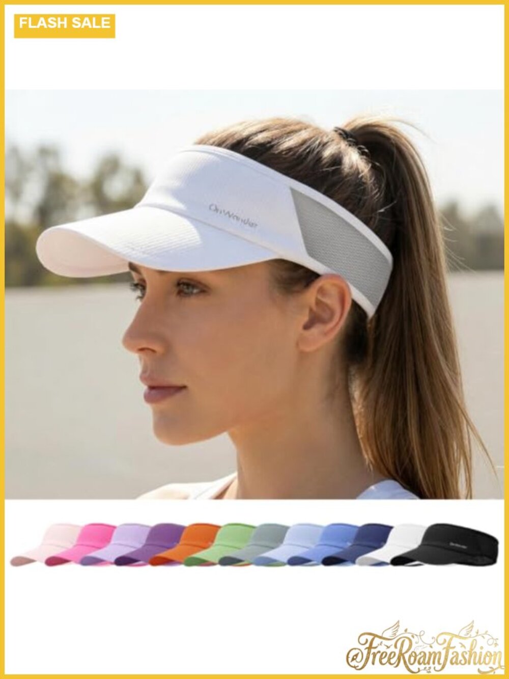 Sport Sun Visor Hat Lightweight Stretchy Polyester Spandex Quick Dry Sweatband